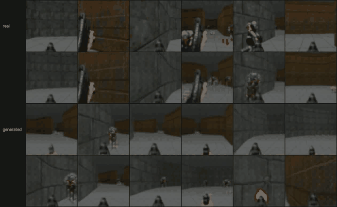 Doom video generated conditionally from its first frame